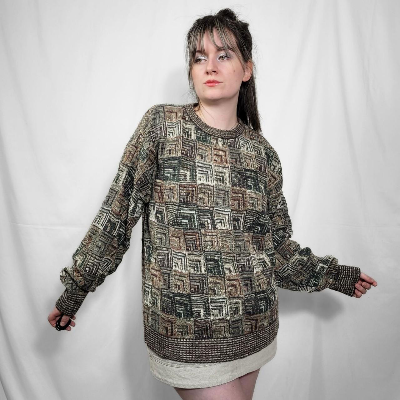 Vintage 90s Grunge Pattern Knitted Jumper