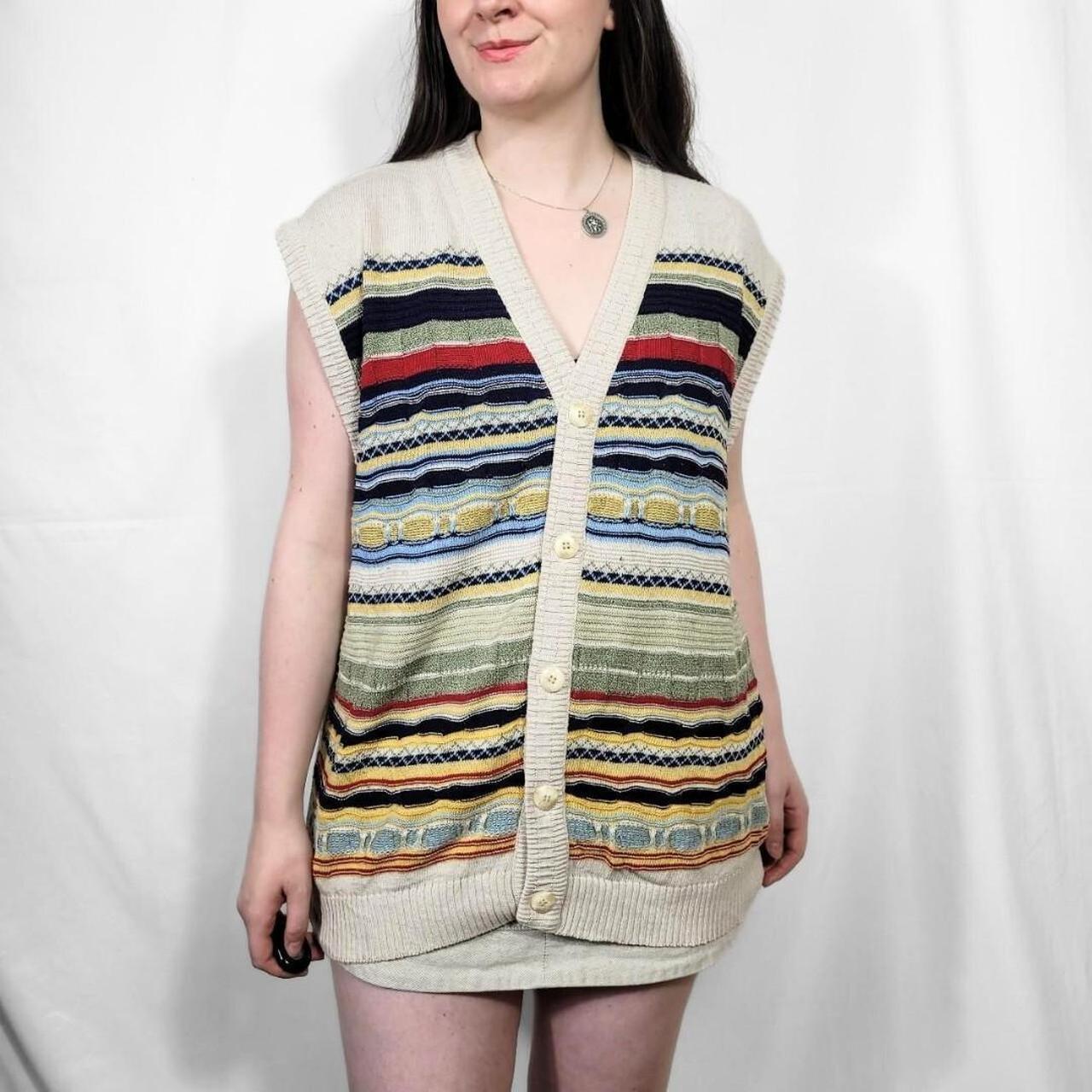 Vintage 90s Coogi Style Knitted Sweater Vest