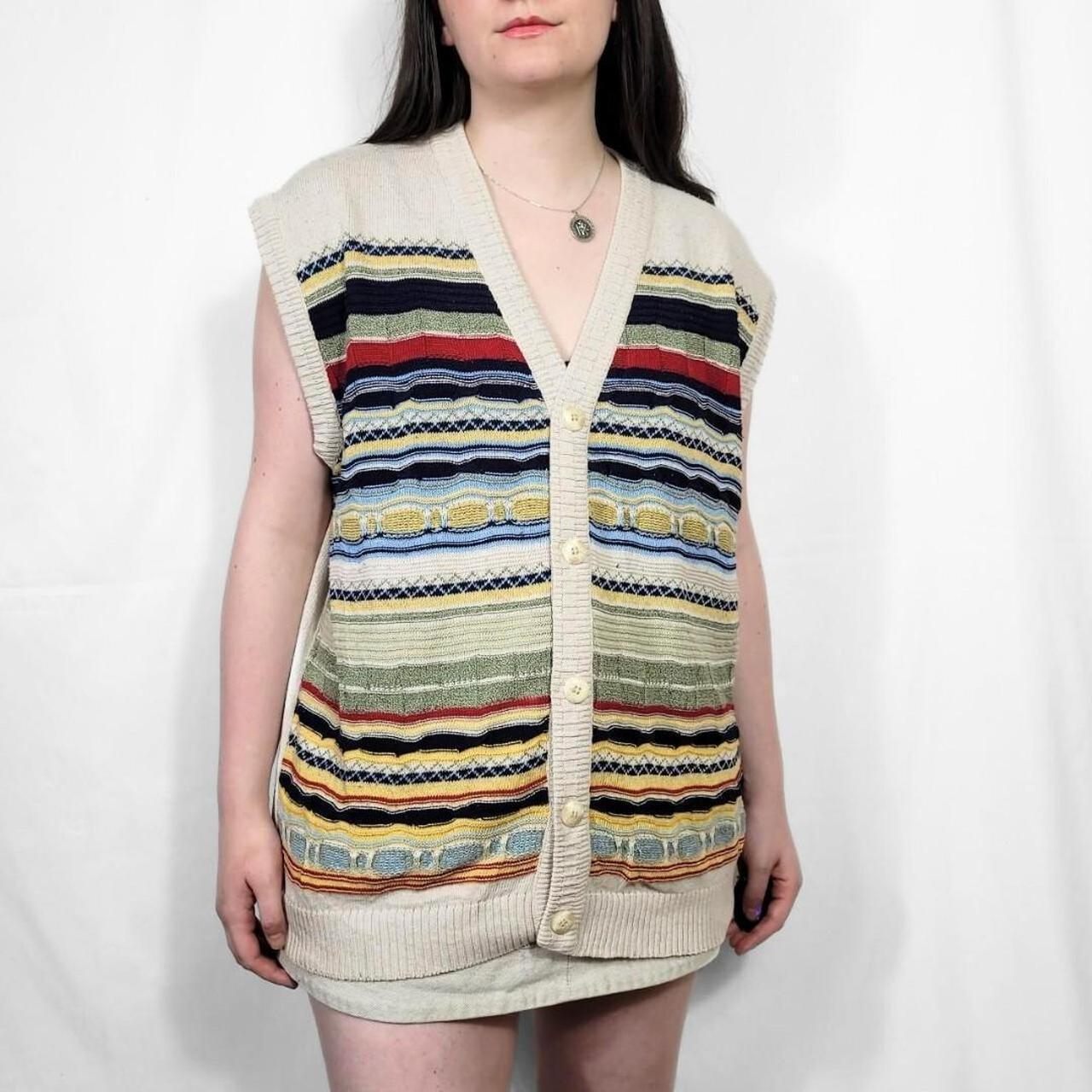 Vintage 90s Coogi Style Knitted Sweater Vest