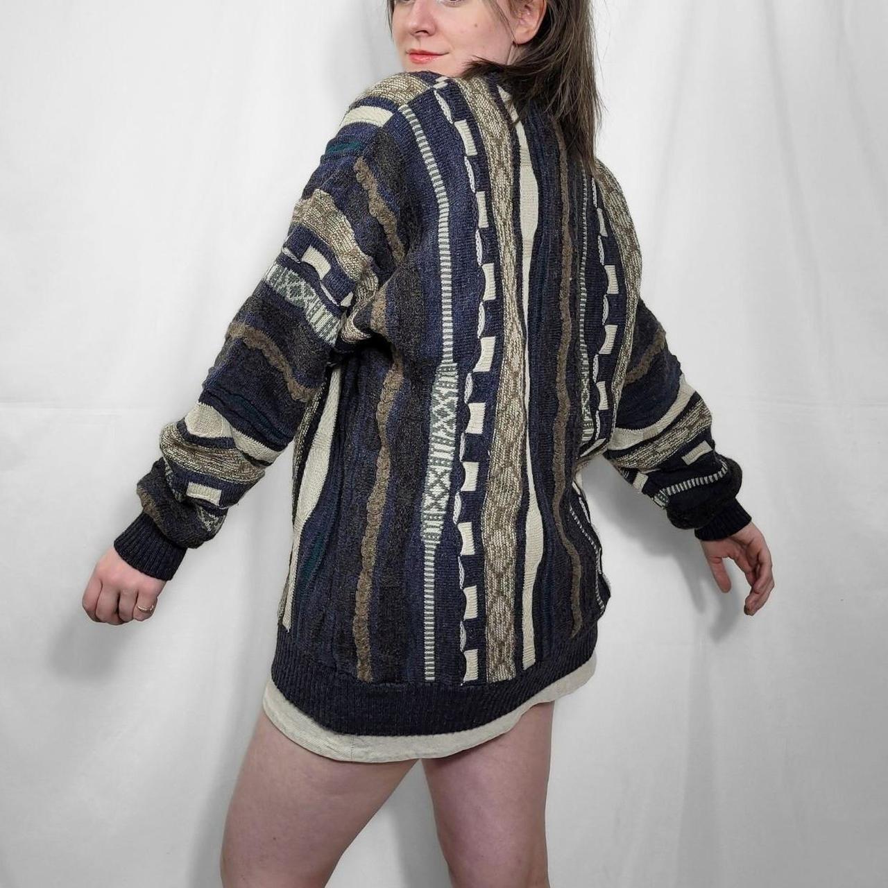 Vintage 90s Navy Coogi Style Knitted Cardigan