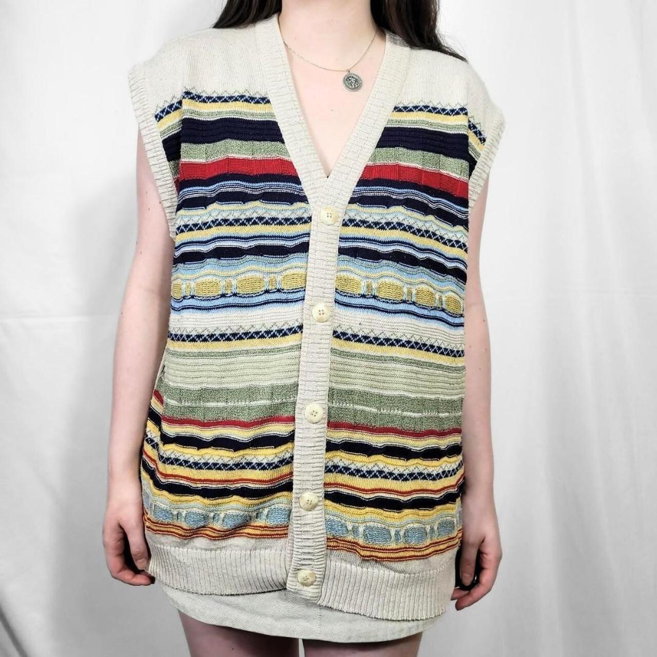 Vintage 90s Coogi Style Knitted Sweater Vest