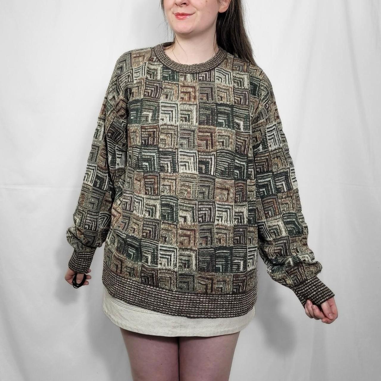 Vintage 90s Grunge Pattern Knitted Jumper