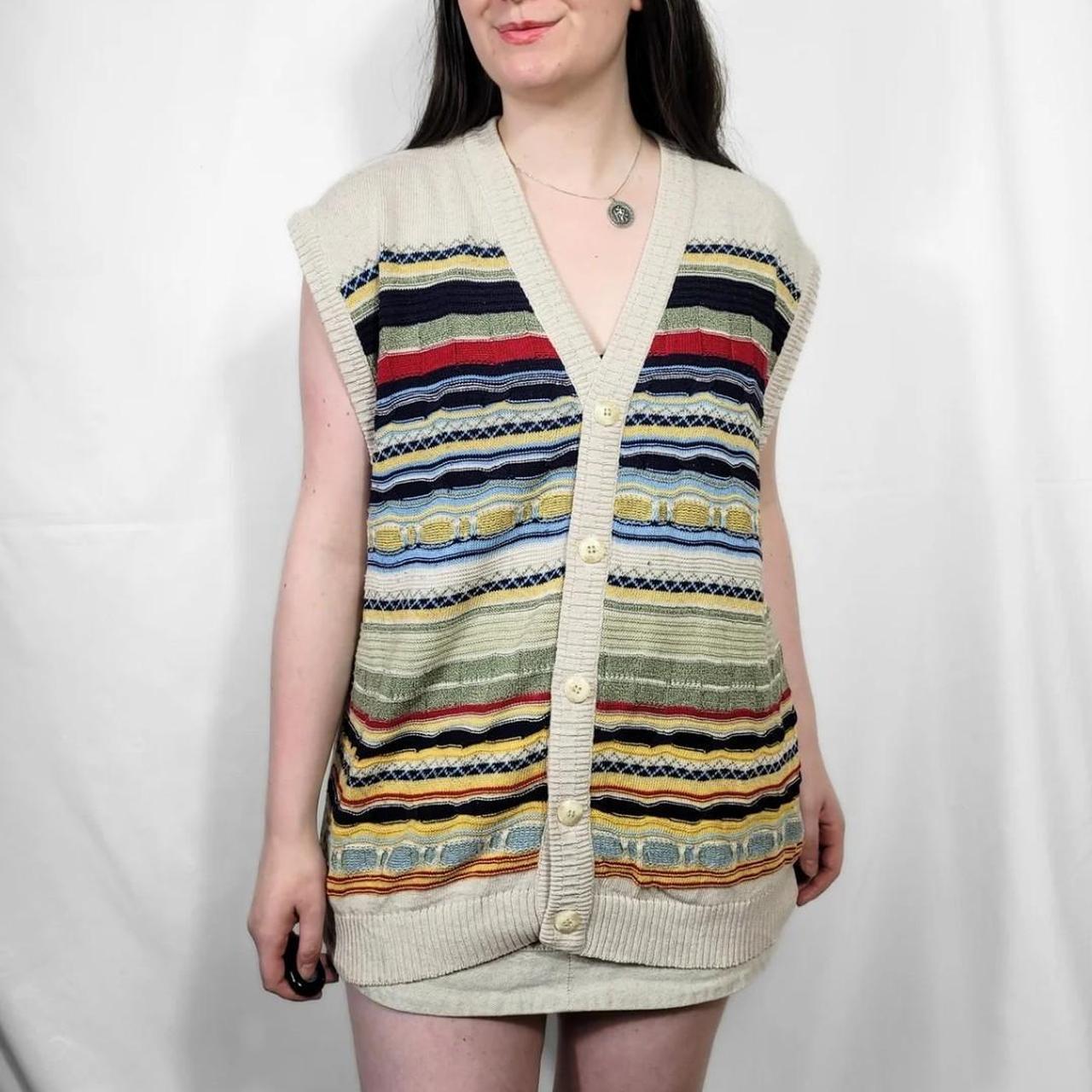 Vintage 90s Coogi Style Knitted Sweater Vest