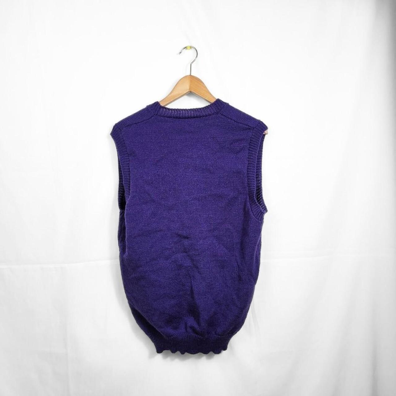 Vintage 90s Purple Knitted Sweater Vest
