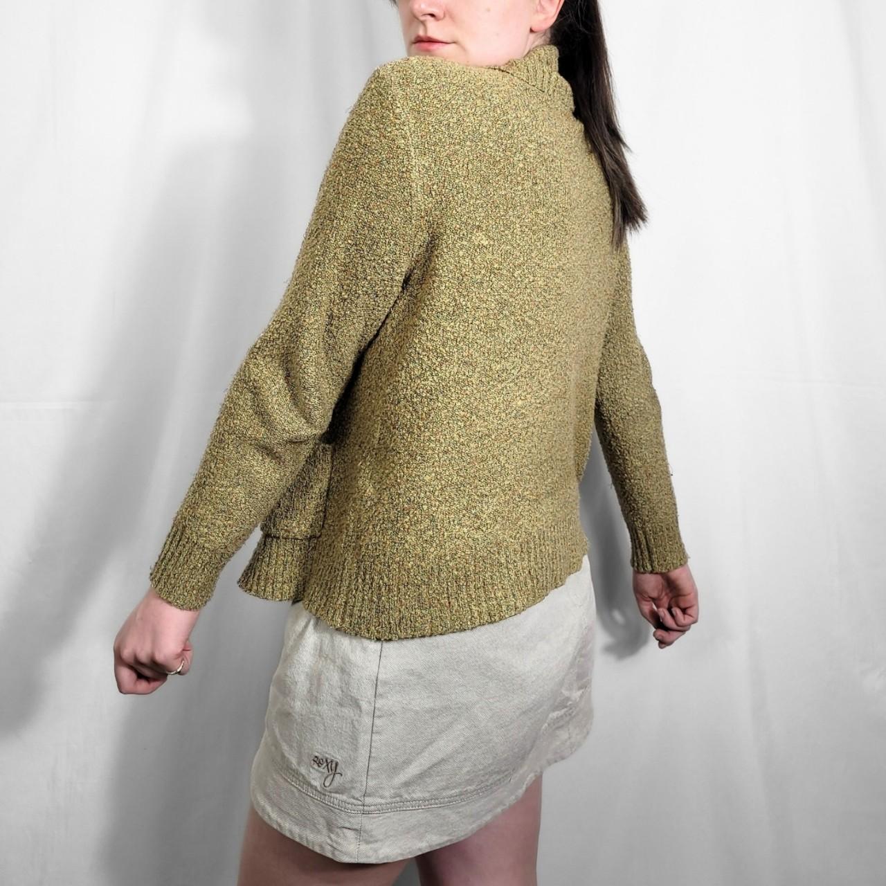 Y2K Khaki Green Knitted Jumper