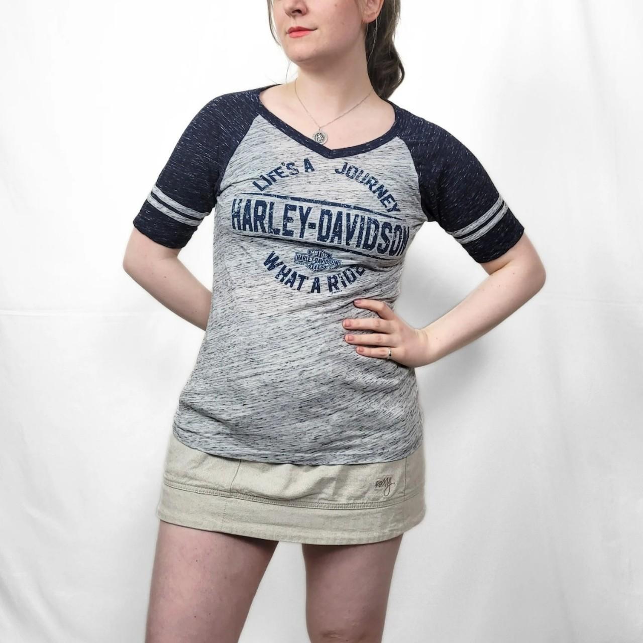 Vintage Y2K Harley Davidson Baseball Tee