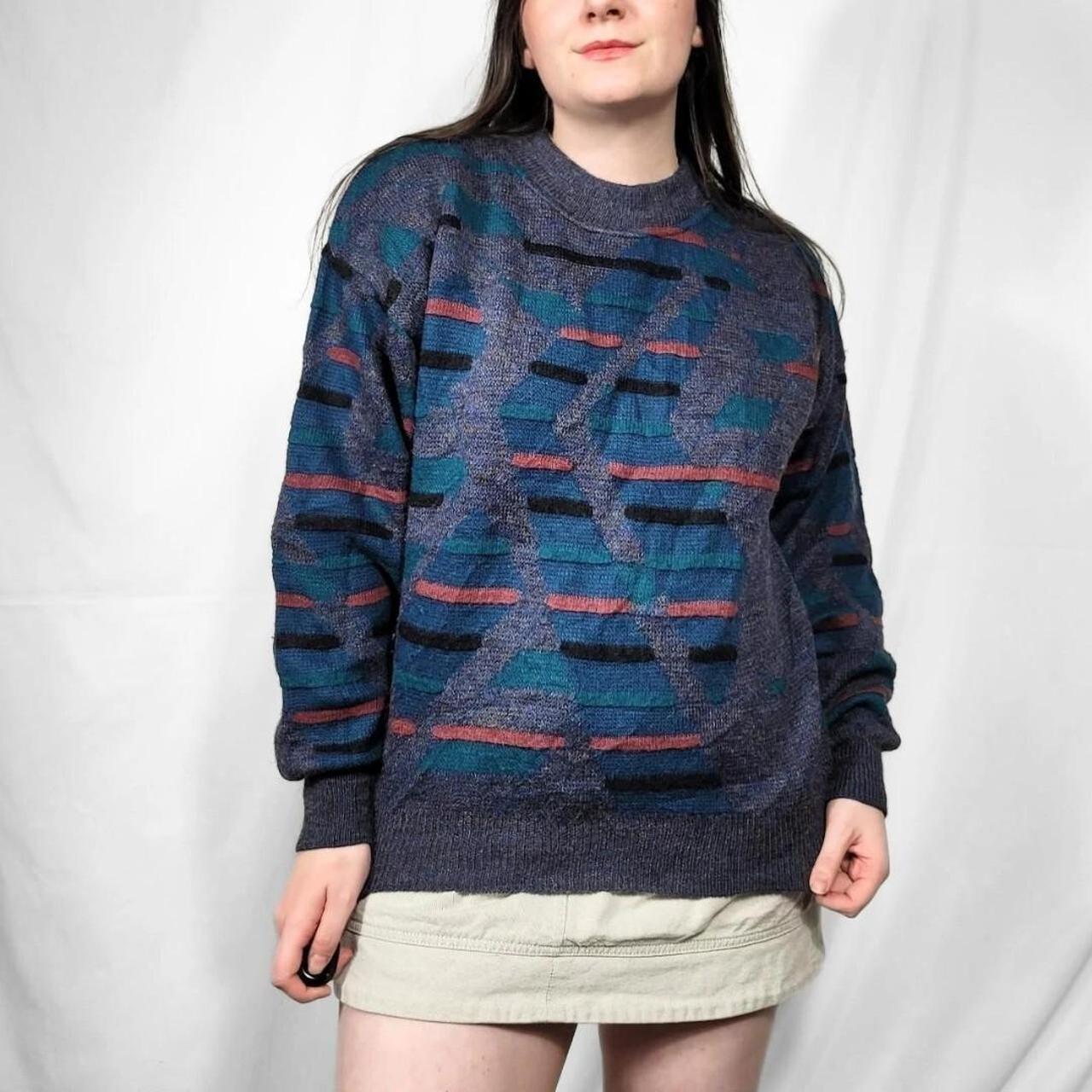 Vintage 90s Blue Grunge Knit Jumper