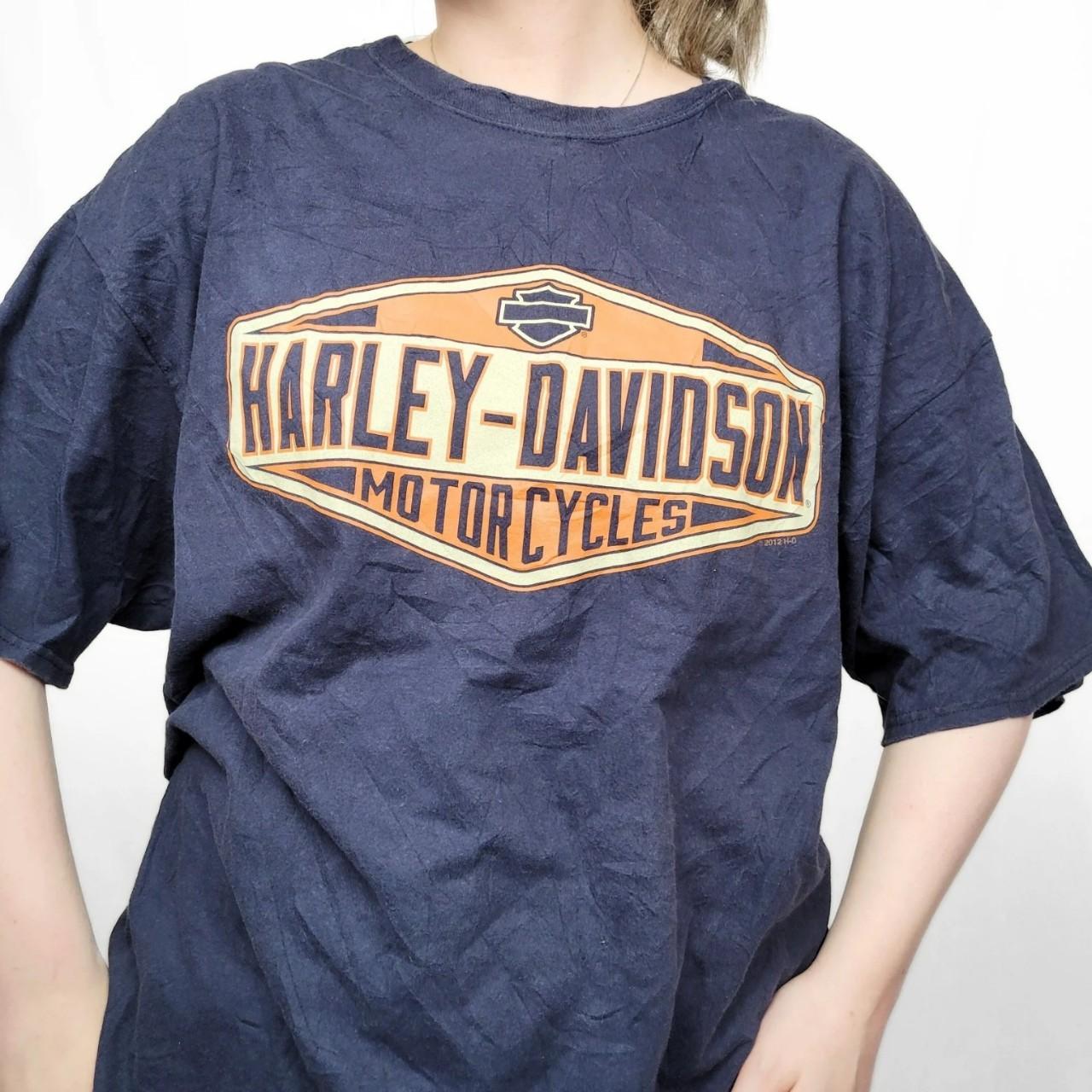 Vintage 90s Harley Davidson Navy Blue Graphic T Shirt