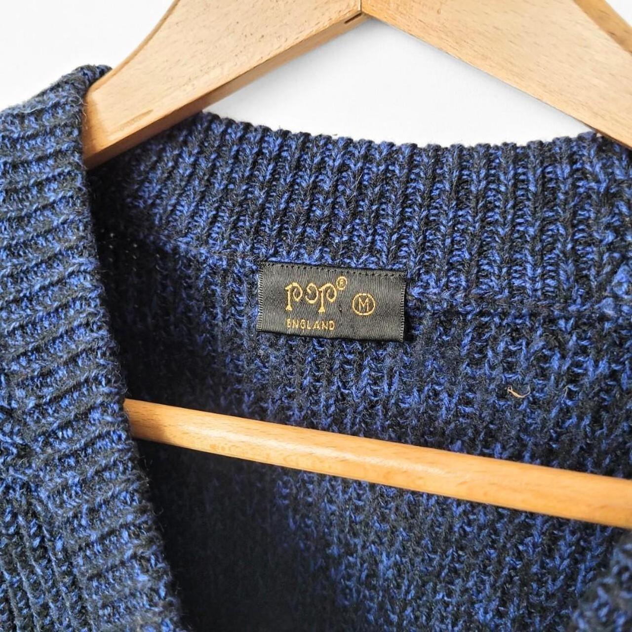 Vintage 90s Navy Blue Knitted Jumper - POP