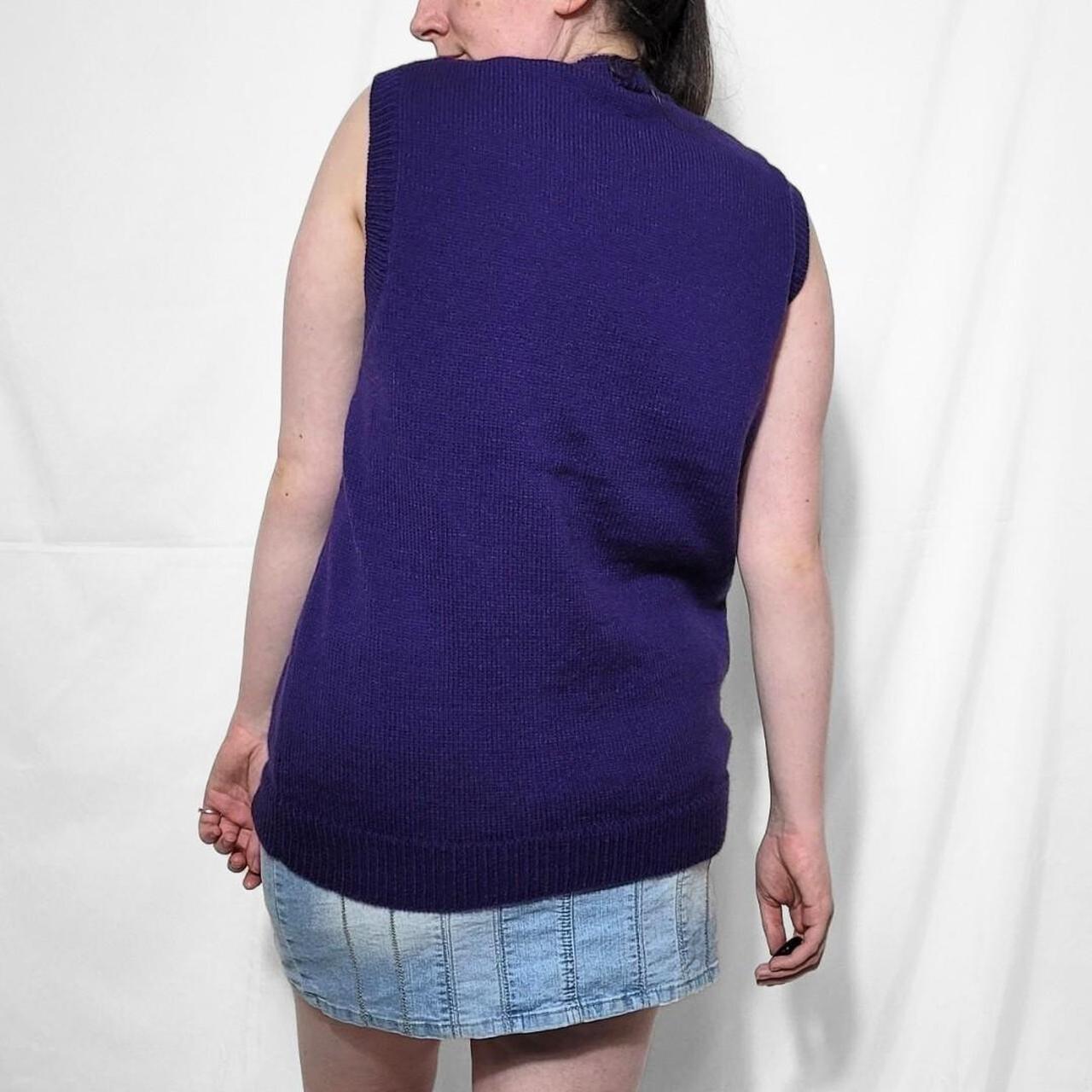 Vintage 90s Purple Knitted Sweater Vest