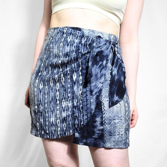 Vintage Y2K Blue Tie-Dye Mini Wrap Skirt – River Island Boho Vibes