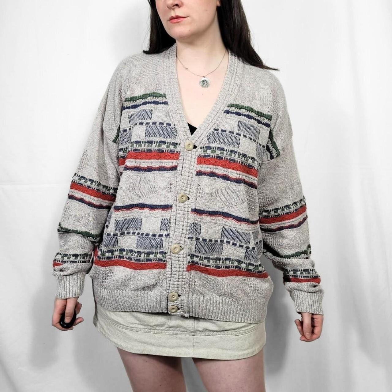 Vintage 90s Grunge Knit Cardigan Coogi Style