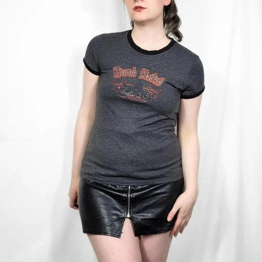 Vintage Y2K Harley Davidson Grey Short Sleeve T Shirt