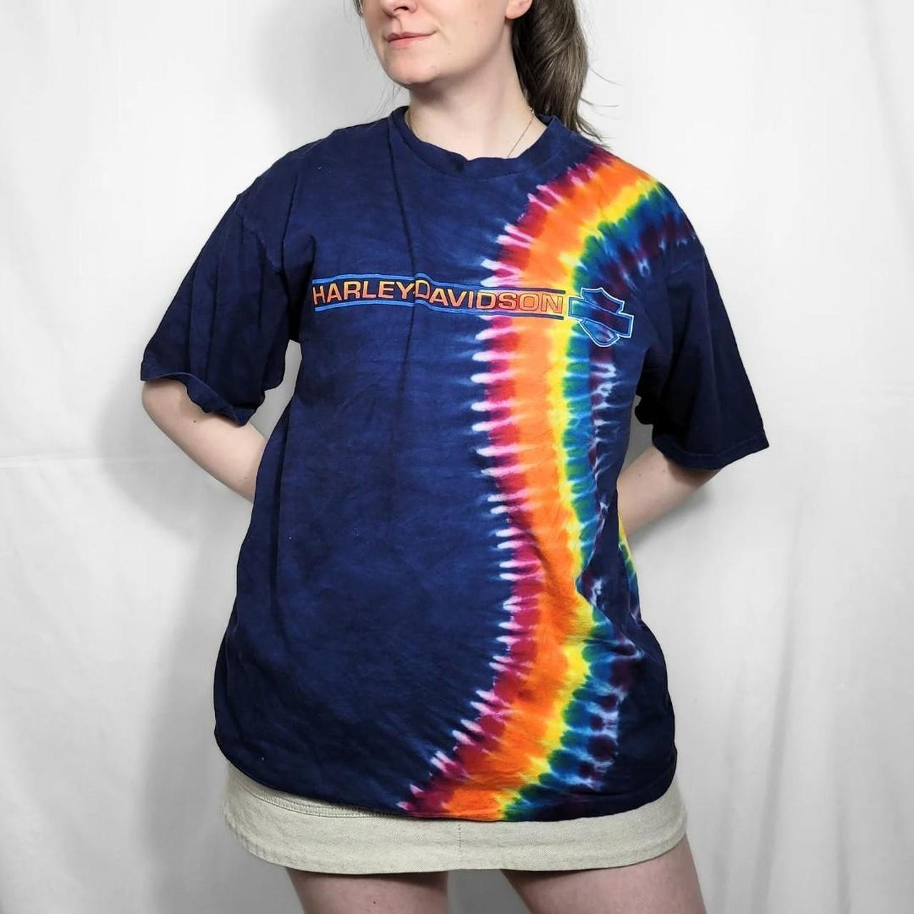 Vintage Y2K Harley Davidson Tie Dye Graphic Tee