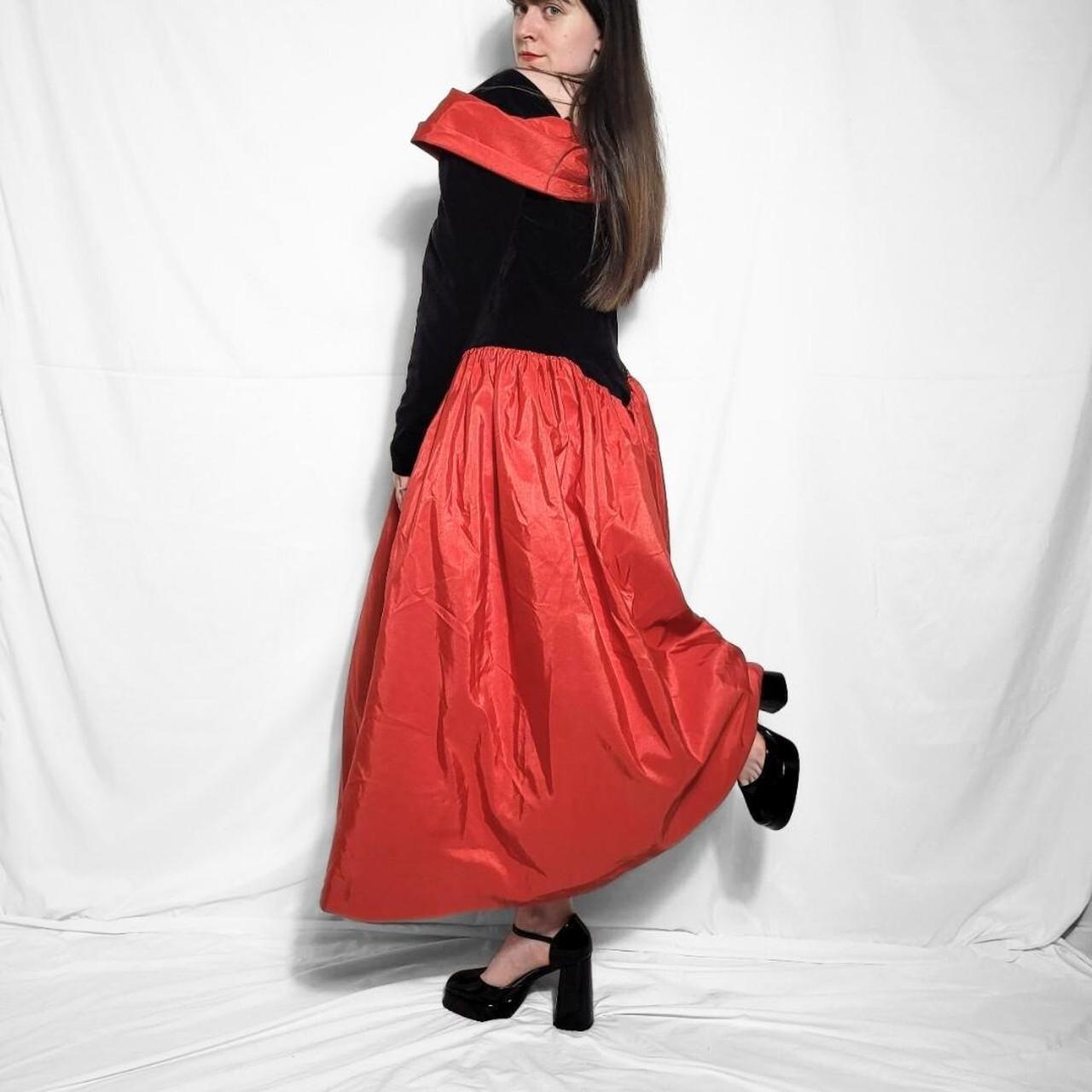 Vintage 80s Long Sleeve Princess Maxi Dress