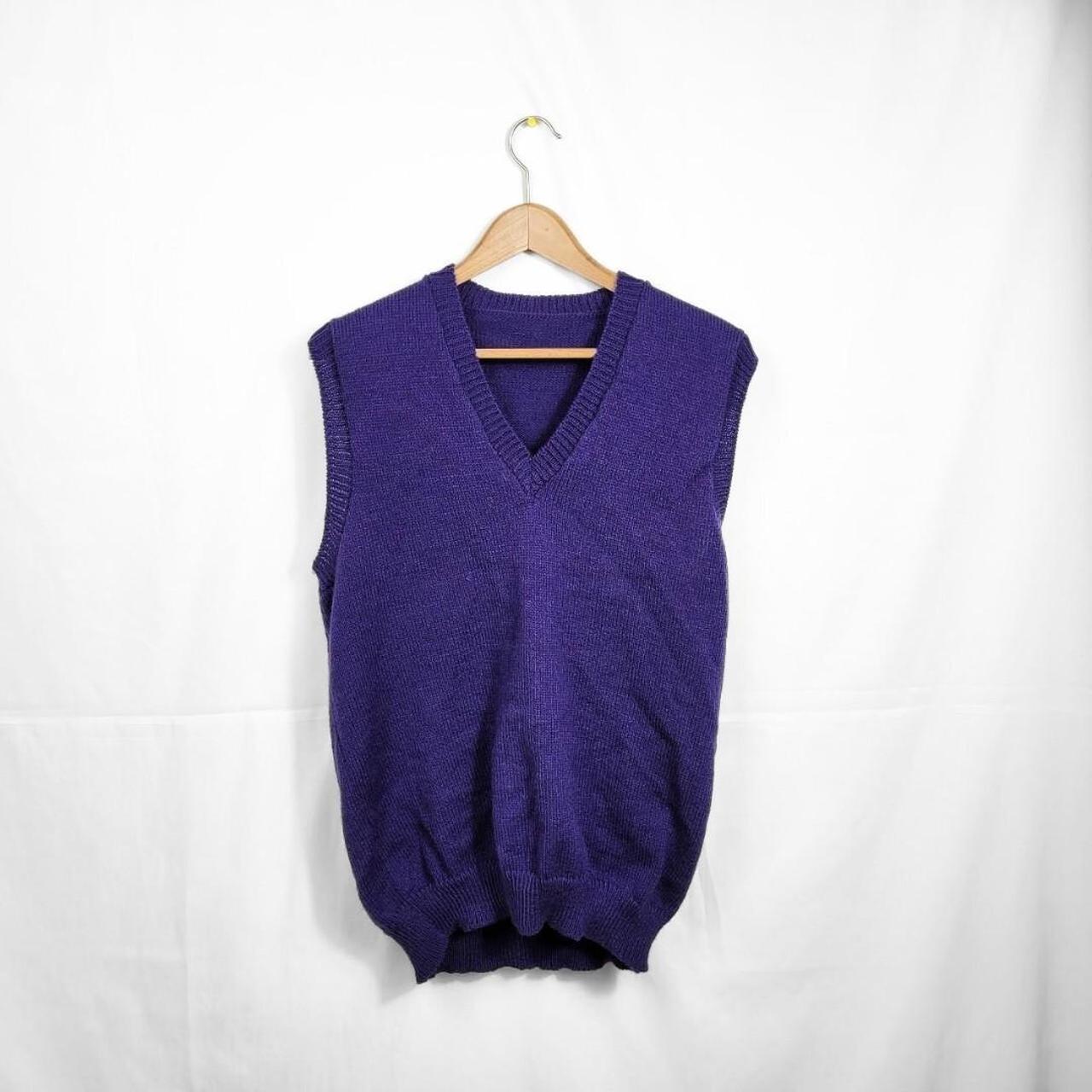 Vintage 90s Purple Knitted Sweater Vest