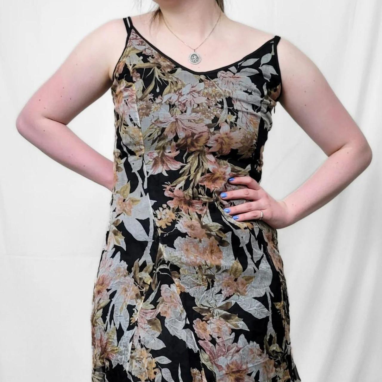 Y2K Sheer Floral Midi Dress – Fairy Whimsygoth Vibes