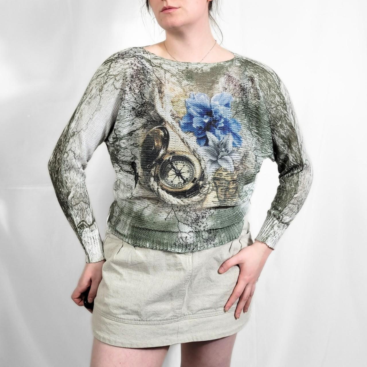 Vintage Y2K Grunge Graphic Knit Jumper