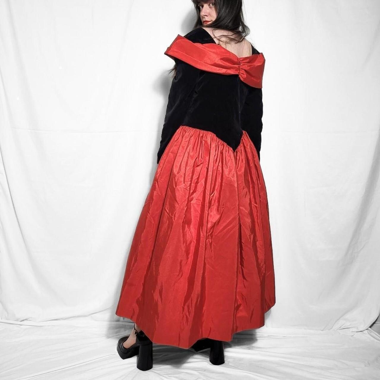 Vintage 80s Long Sleeve Princess Maxi Dress