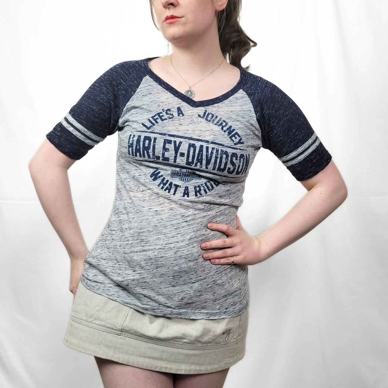Vintage Y2K Harley Davidson Baseball Tee