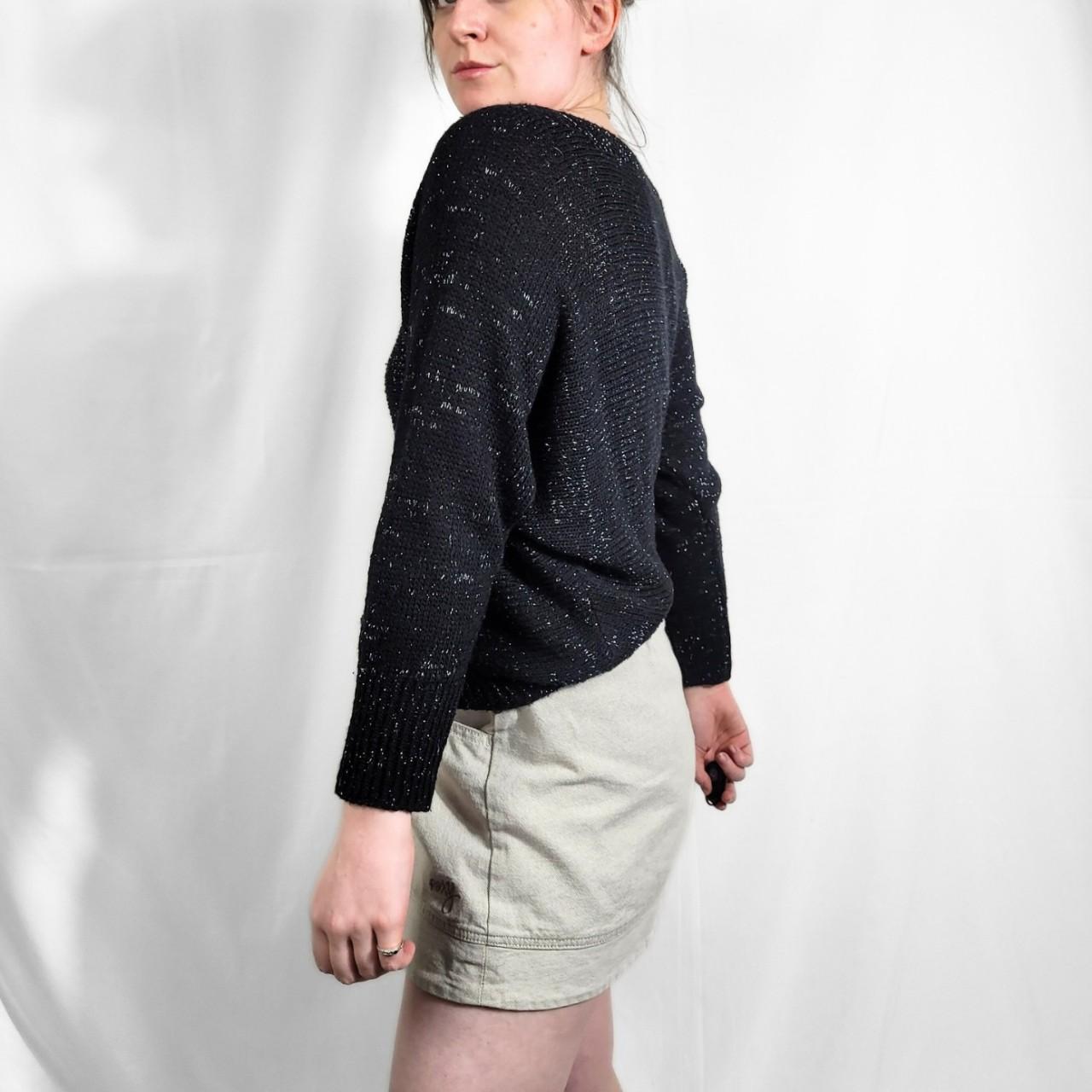Vintage 90s Black Sparkly Knitted Jumper