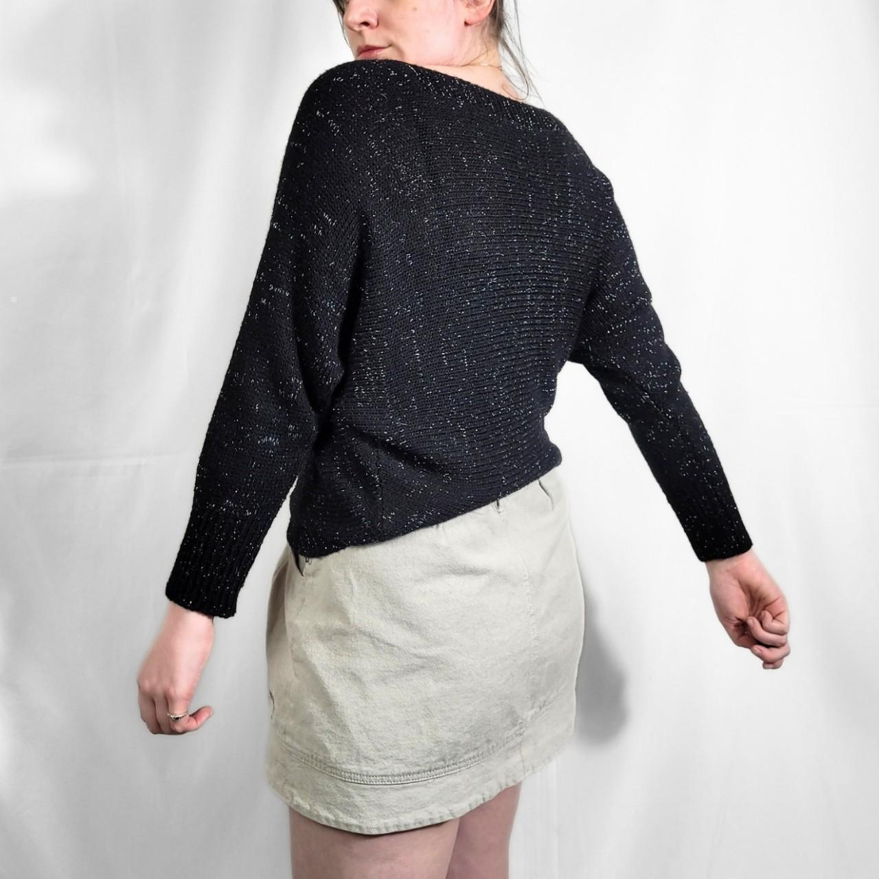 Vintage 90s Black Sparkly Knitted Jumper