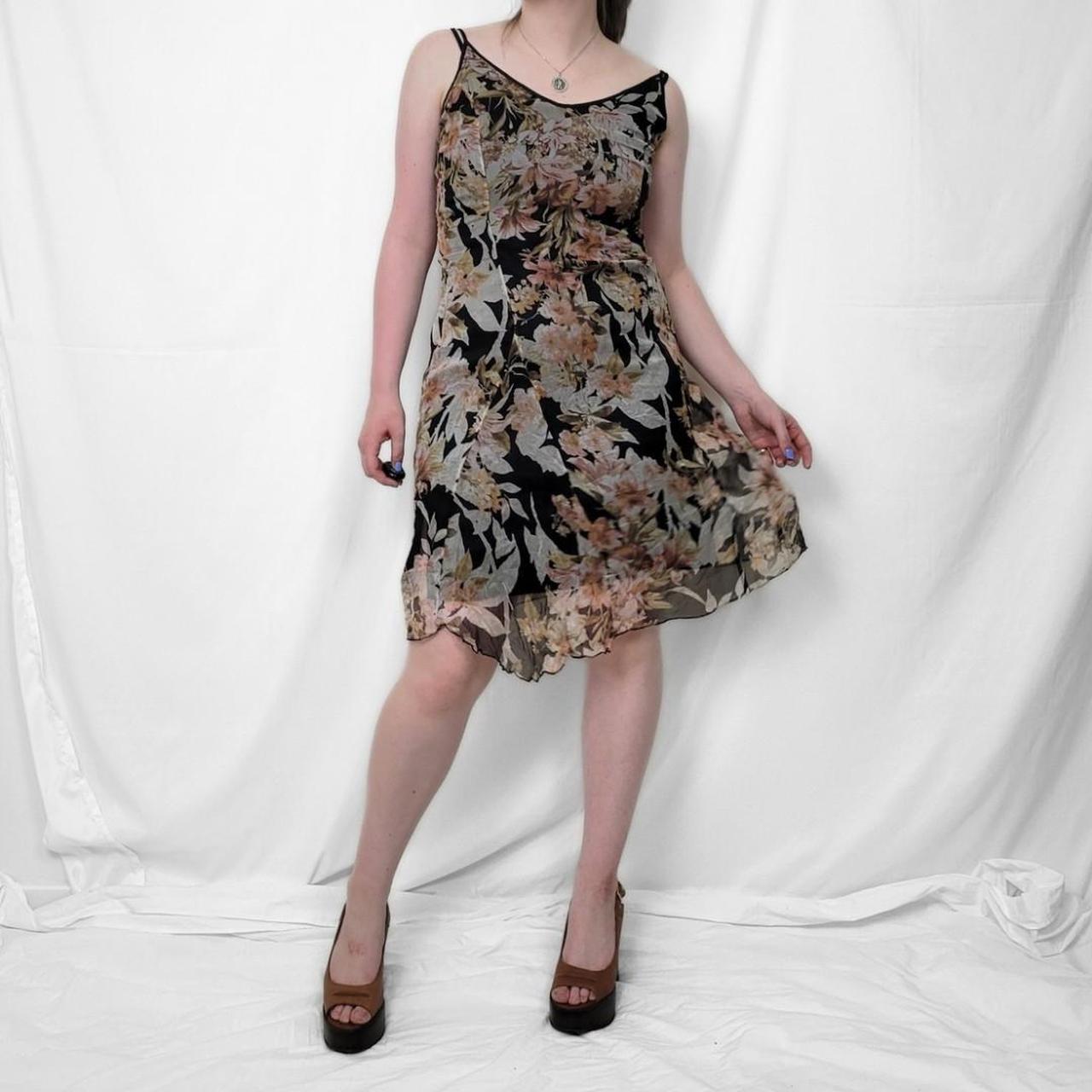 Y2K Sheer Floral Midi Dress – Fairy Whimsygoth Vibes