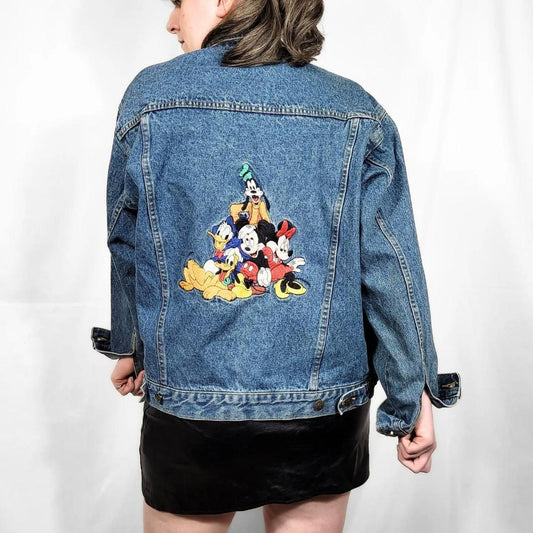 Vintage 90s Disney Cartoon Embroidered Denim Jacket