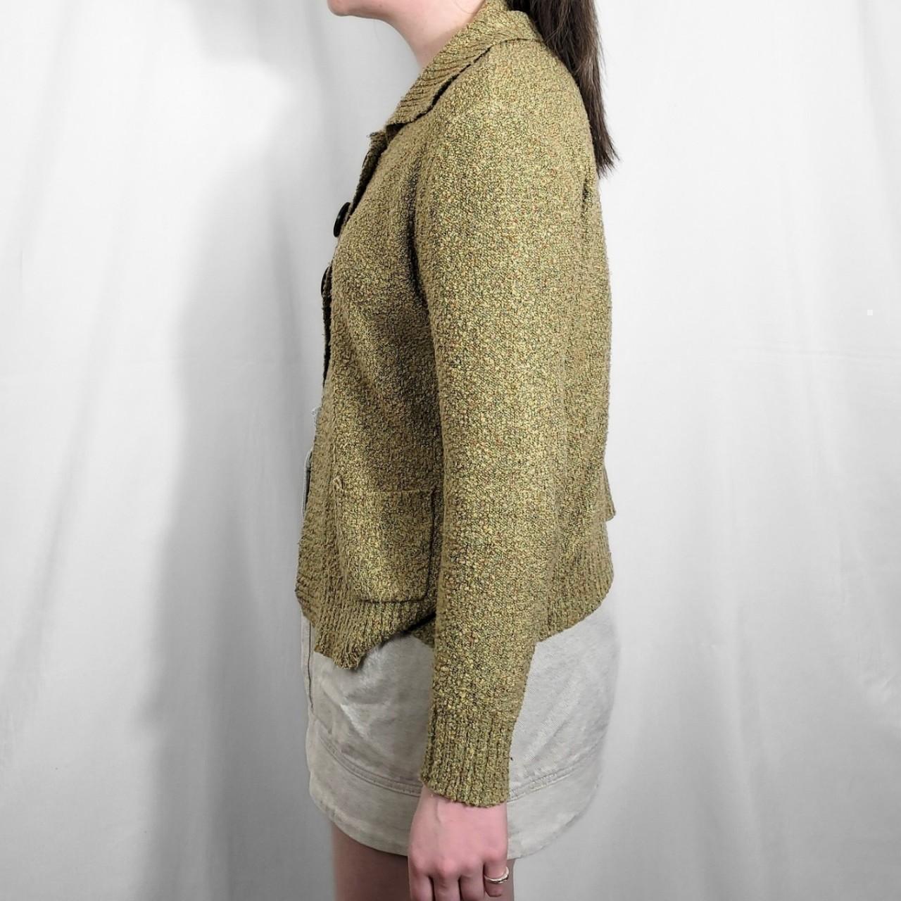 Y2K Khaki Green Knitted Jumper
