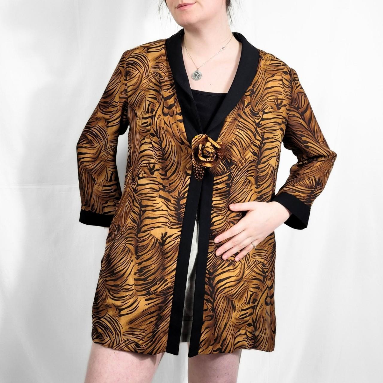 Vintage 90s Tiger Print Sheer Jacket