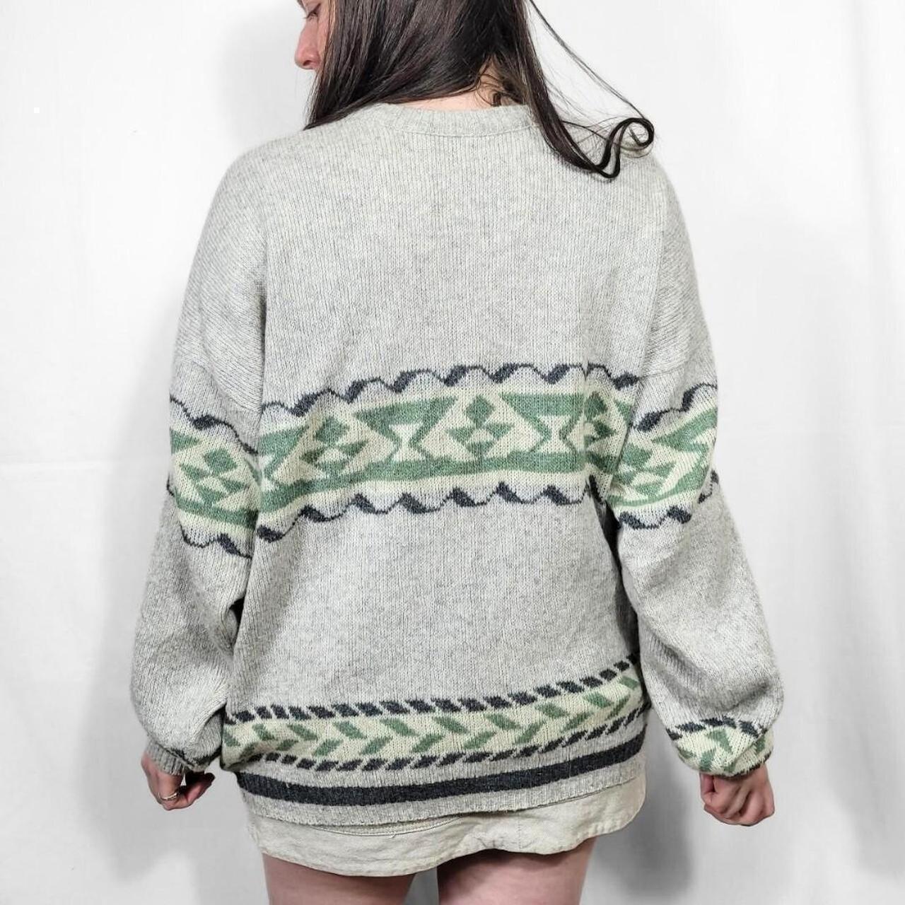 Vintage 80s Grunge Patterned Knitted Jumper