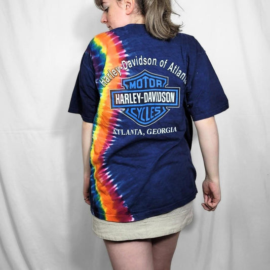 Vintage Y2K Harley Davidson Tie Dye Graphic Tee