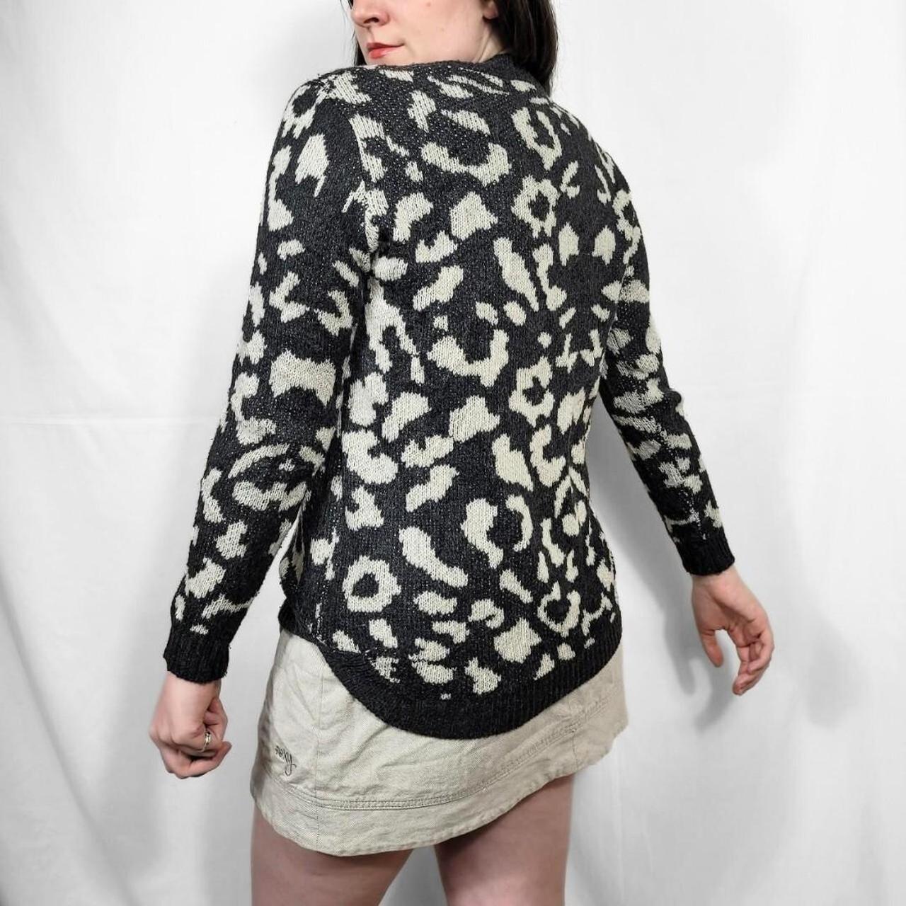 Y2K Leopard Print Knit Jumper