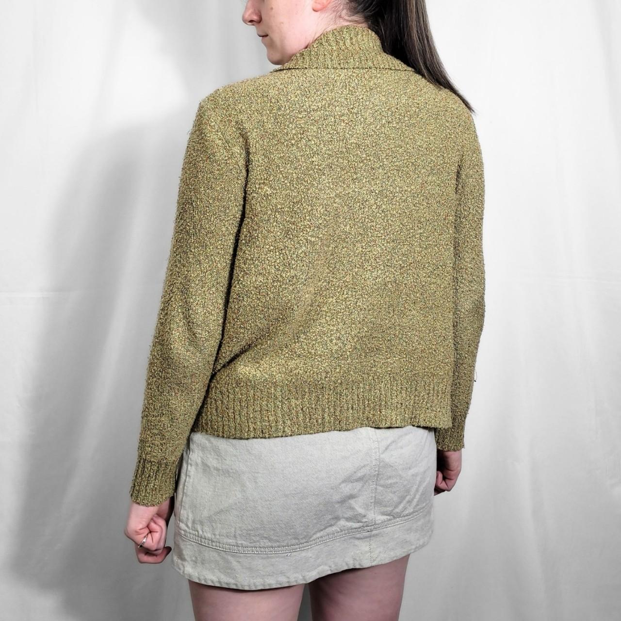 Y2K Khaki Green Knitted Jumper