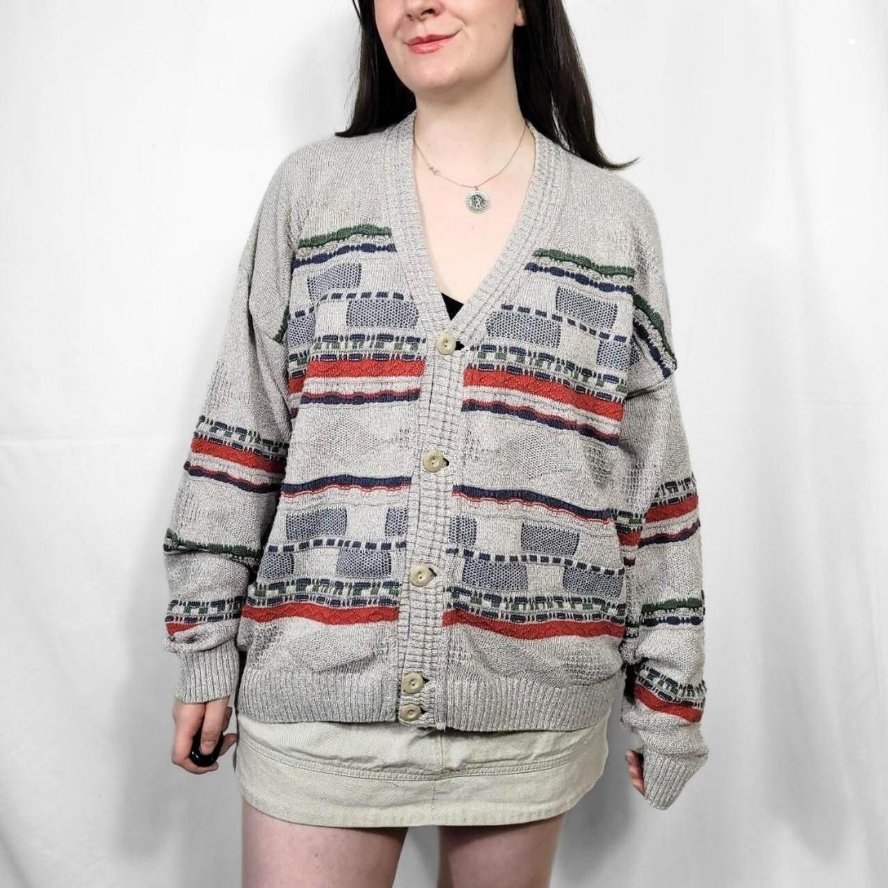 Vintage 90s Grunge Knit Cardigan Coogi Style