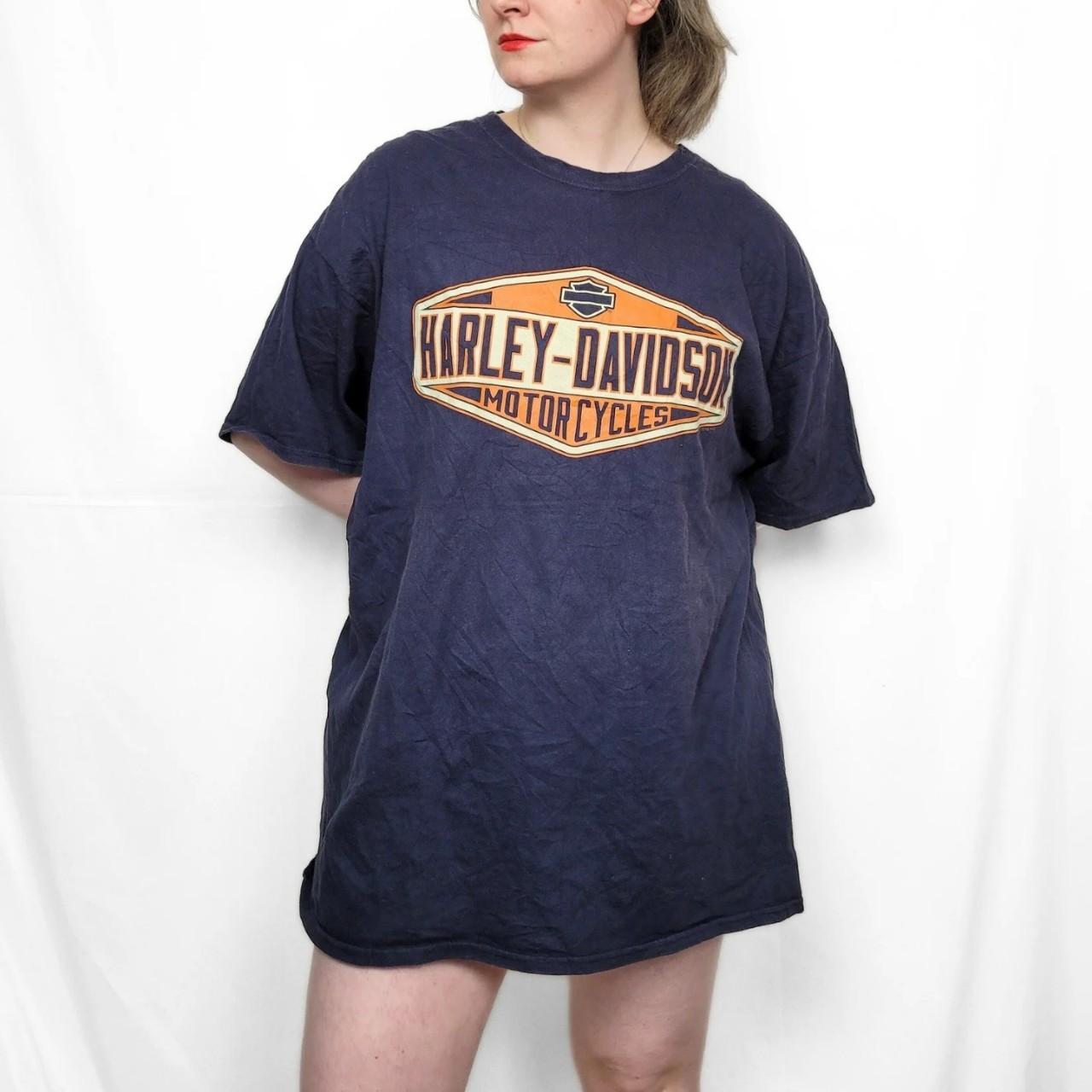 Vintage 90s Harley Davidson Navy Blue Graphic T Shirt