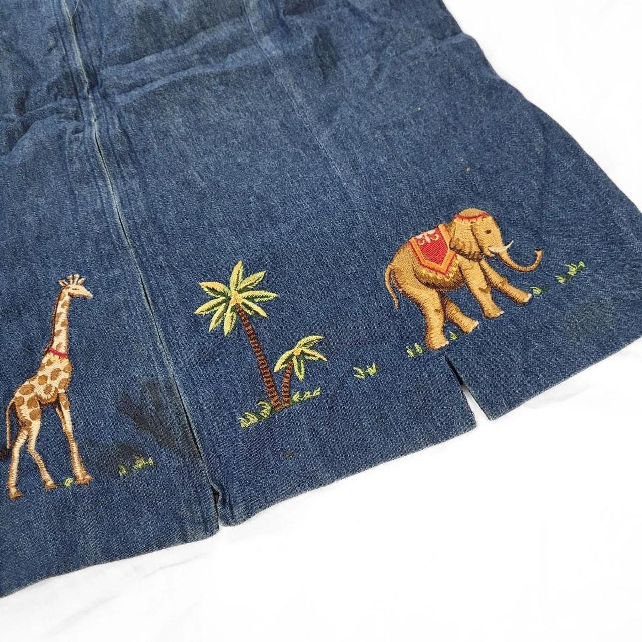 Vintage 90s Denim Zip-Up Safari Vest