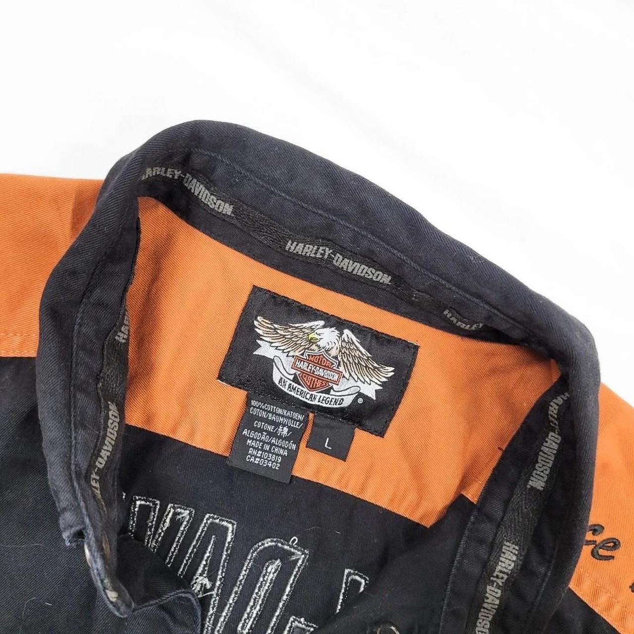 Harley Davidson Black & Orange Streetwear Vest | Size L | Biker Chic Vibes