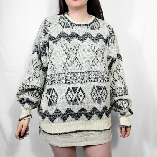 Vintage 90s Abstract Knit Jumper