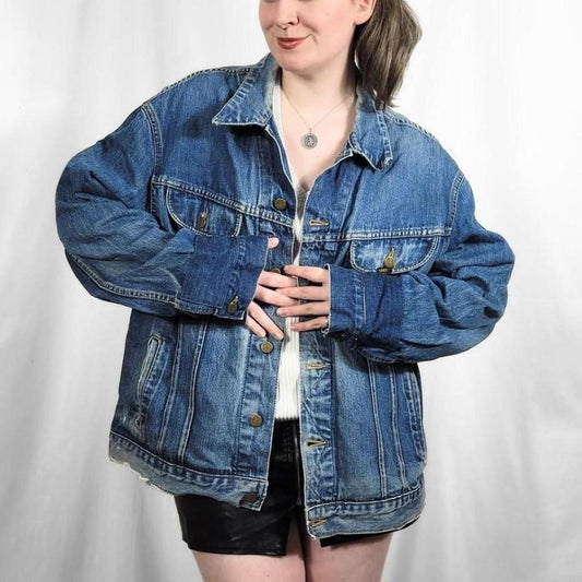 Vintage 90s Lee Blue Denim Oversized Jacket