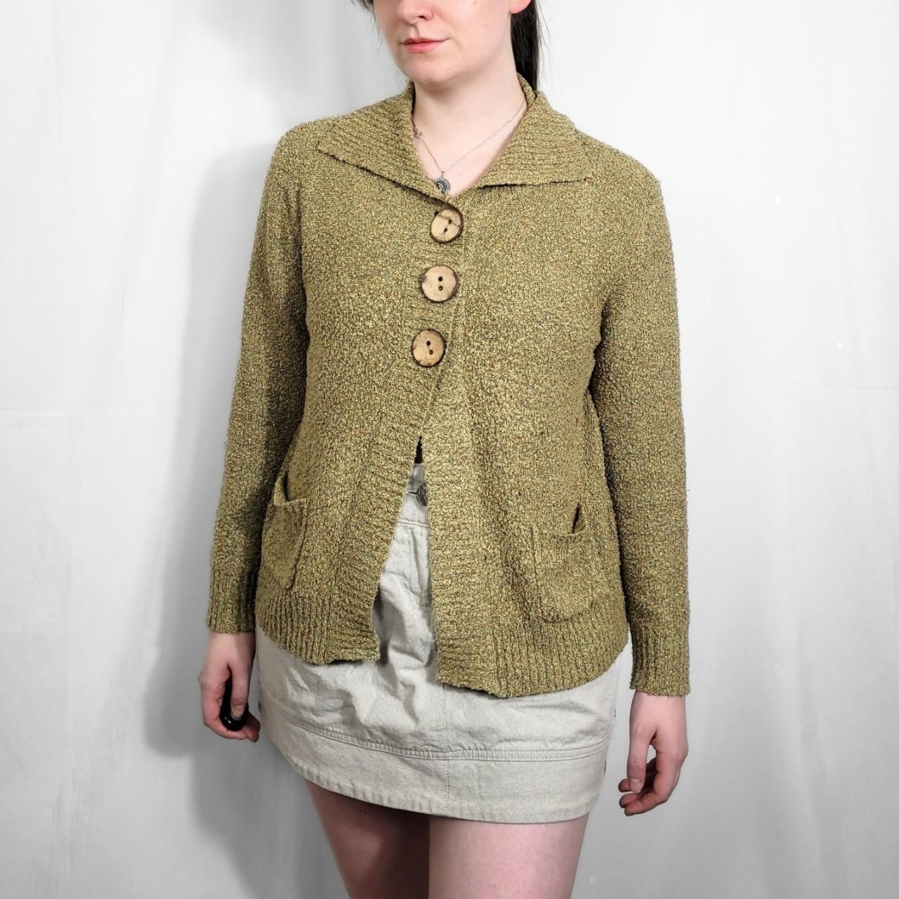 Y2K Khaki Green Knitted Jumper