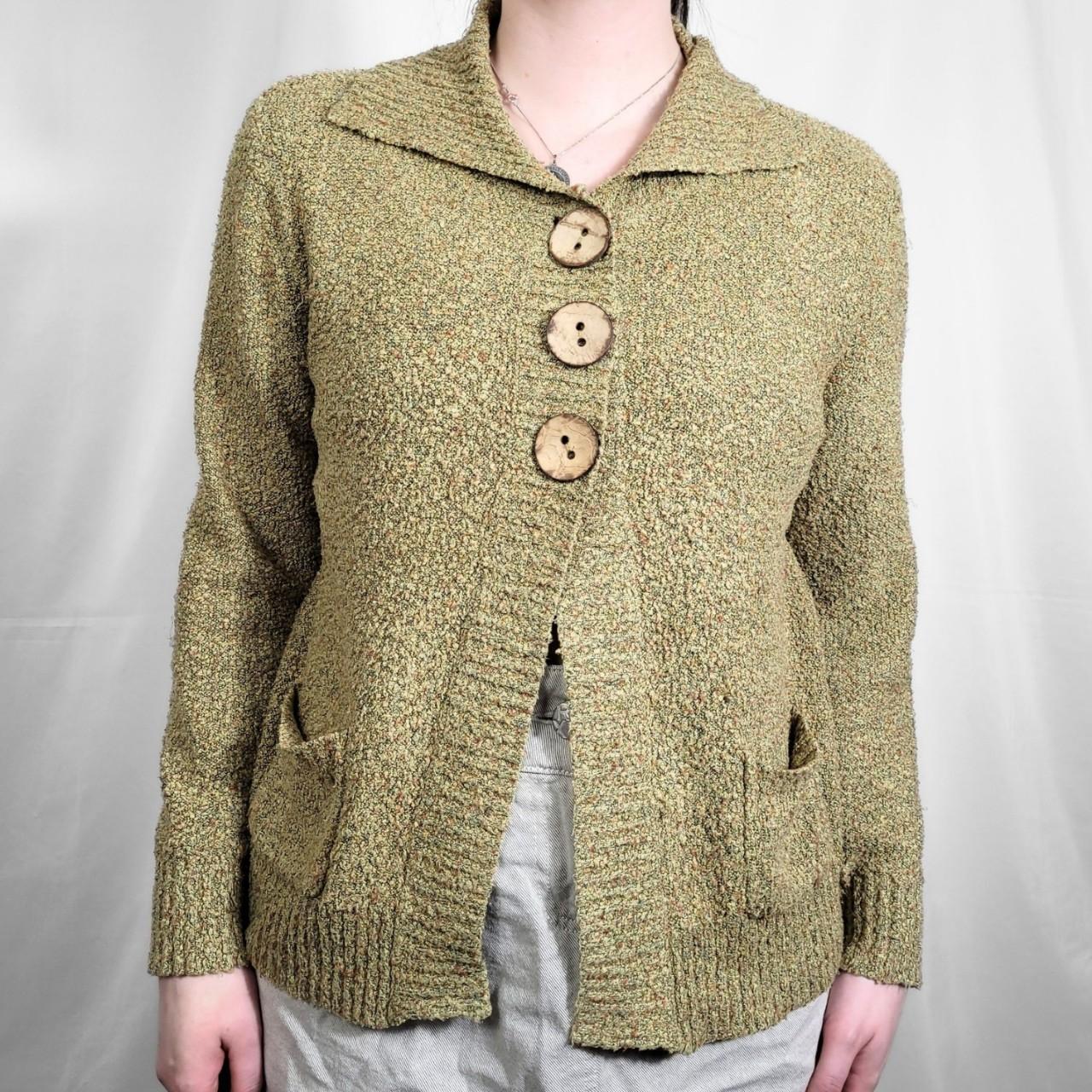 Y2K Khaki Green Knitted Jumper