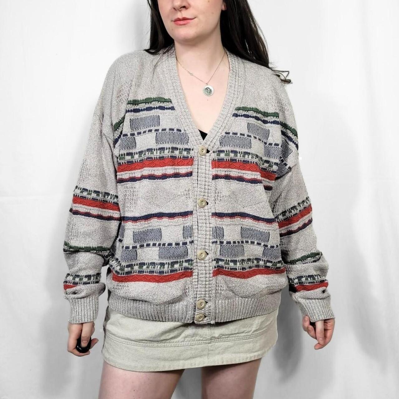 Vintage 90s Grunge Knit Cardigan Coogi Style