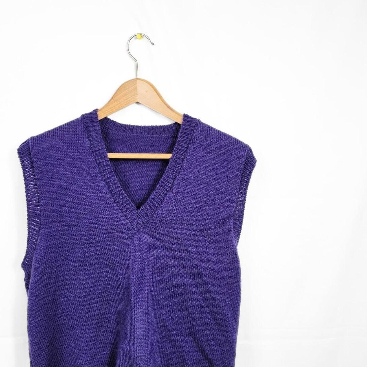 Vintage 90s Purple Knitted Sweater Vest