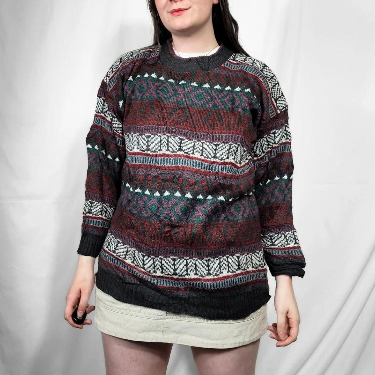 Vintage 90s Funky Pattern Knit Jumper