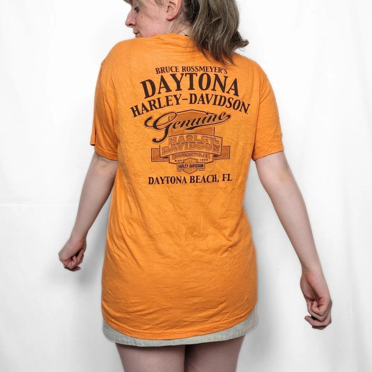 Vintage Harley Davidson Orange Graphic T-Shirt