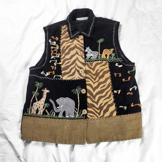 Vintage 90s Animal Print Safari Vest – Dressbarn