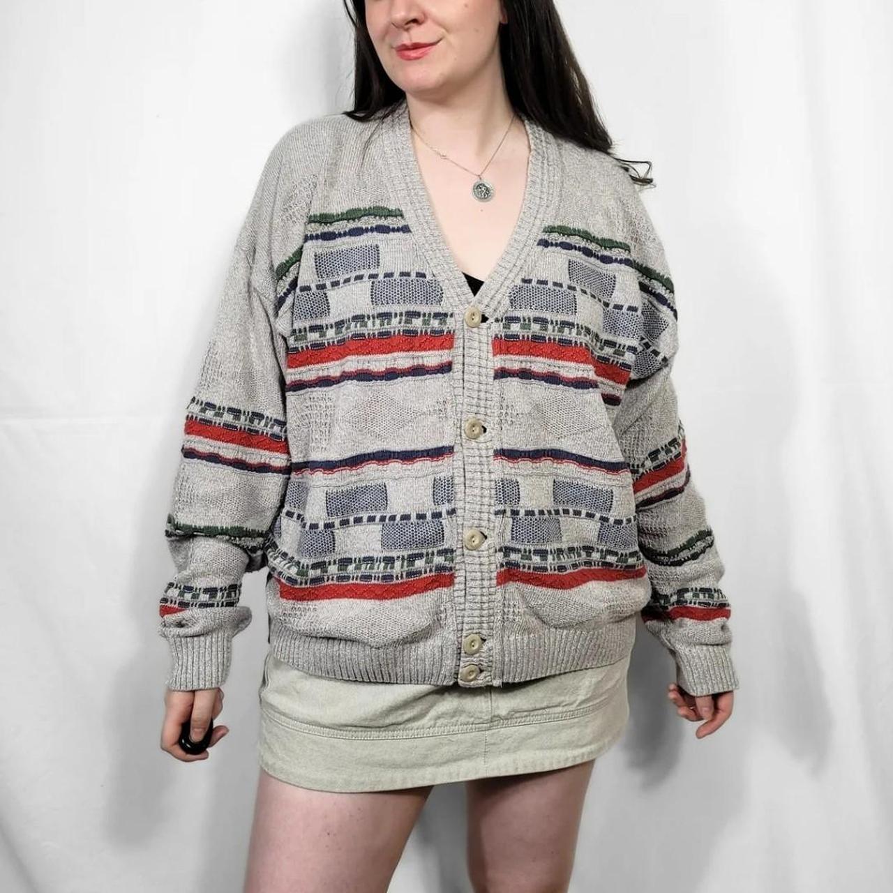 Vintage 90s Grunge Knit Cardigan Coogi Style